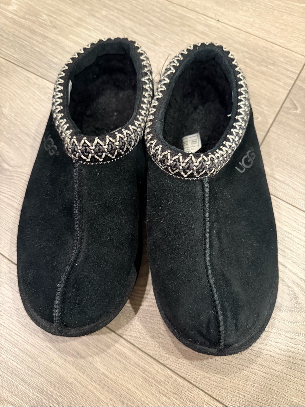 UGG Mens Tasman Black Suede Slippers